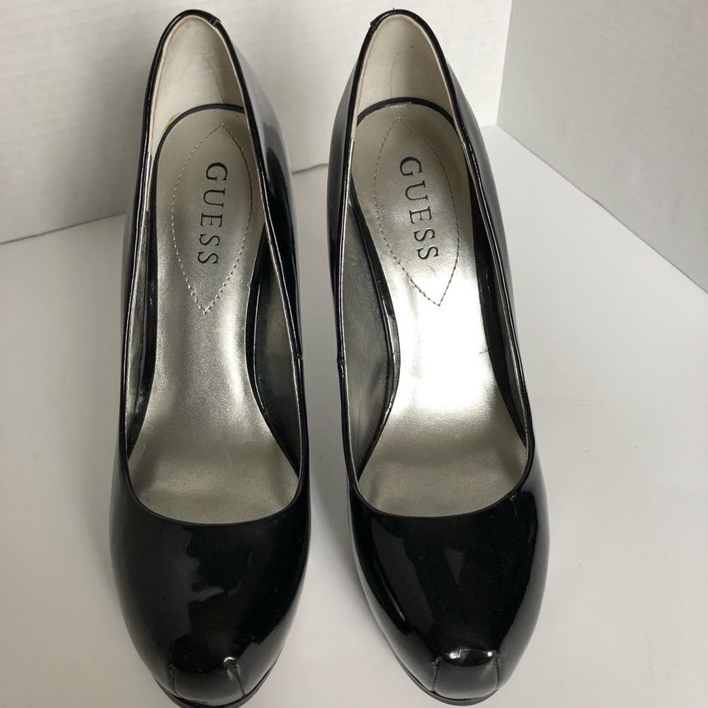 Guess Black Patent Leather 5 Inch Heels, Size 6.5M - Picture 2 of 8